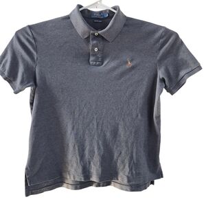 Men's Ralph Lauren Charcoal Gray Polo Shirt, Size Large